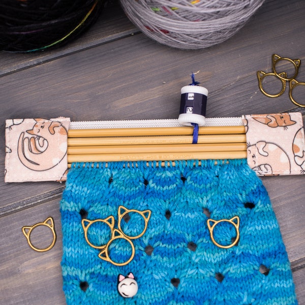 Cozy Cats DPN Holder | Sock Knitting DPN Holder | Tools for Knitters
