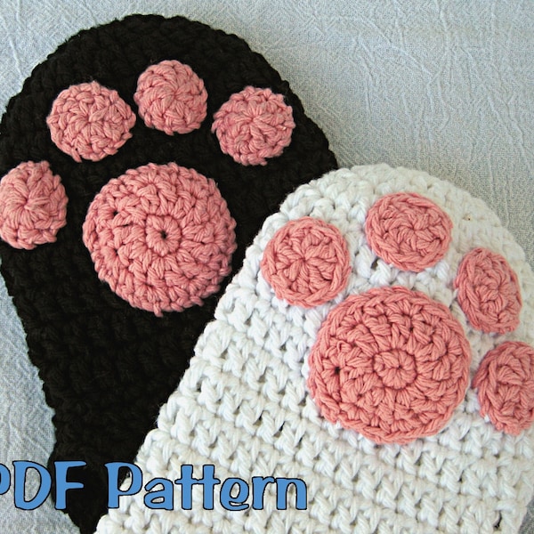 Cat Paw Bath Mitt PDF Crochet Pattern | Easy Crochet Pattern | Crochet Washcloth