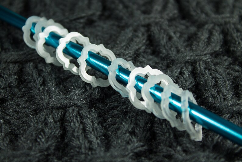 Quatrefoil Knitting Stitch Marker Solid Ring Stitch Markers Etsy