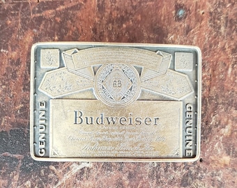 Belt Buckle Budweiser Beer Advertising Vintage Brass