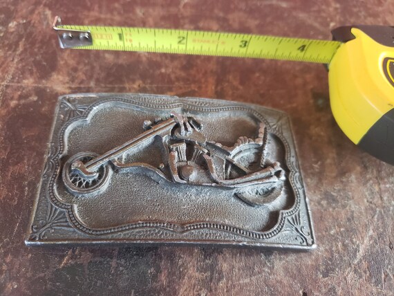 Vintage Chopper Motorcycle Belt Buckle Easy Rider… - image 1