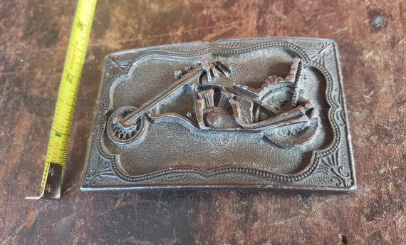 Vintage Chopper Motorcycle Belt Buckle Easy Rider… - image 2