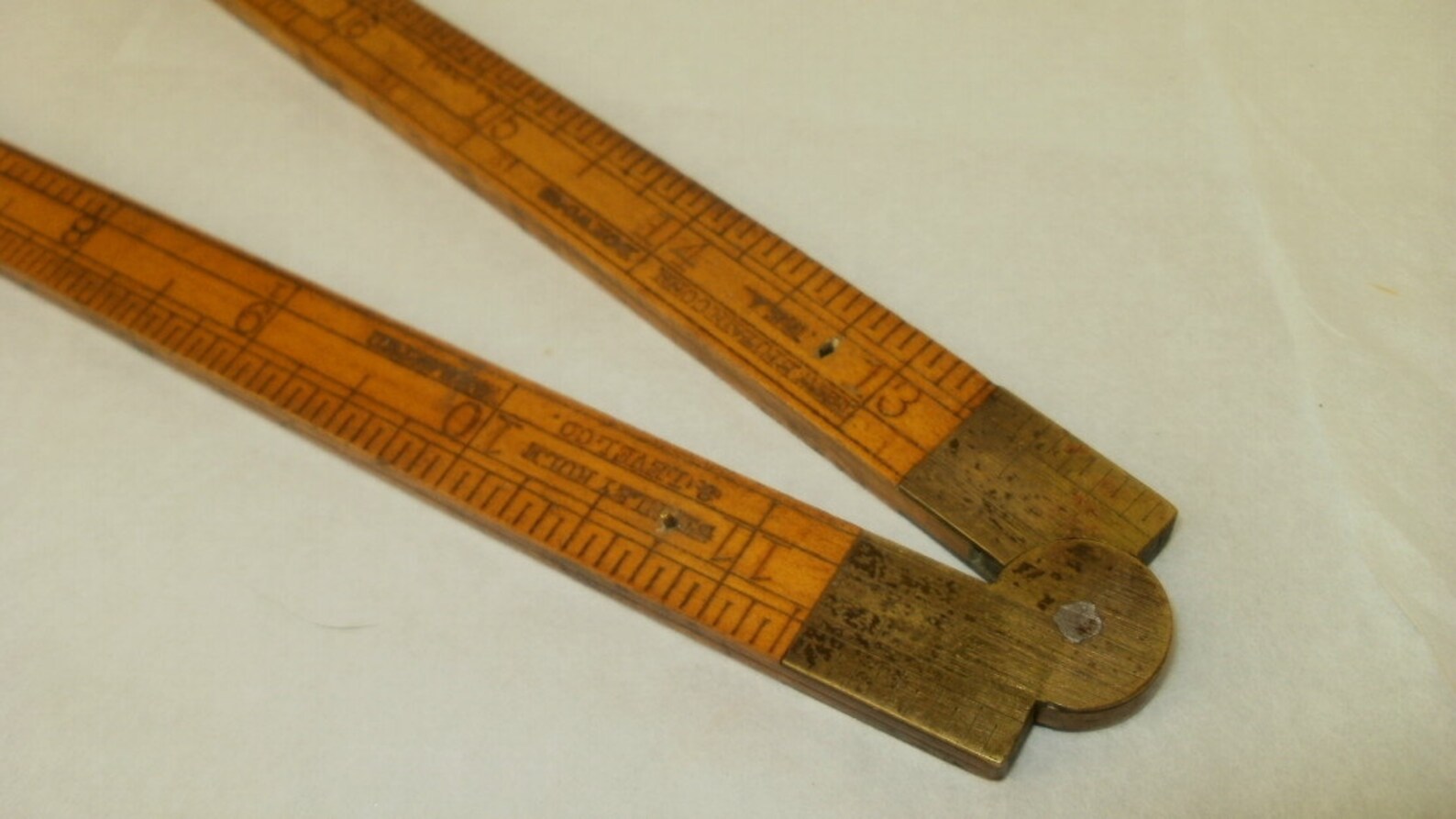 Stanley No 63 Wooden Folding Ruler with Brass Hinges and Trim Etsy