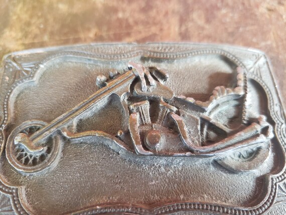 Vintage Chopper Motorcycle Belt Buckle Easy Rider… - image 3