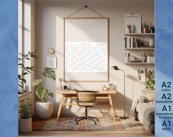 Calendario 2026, planificador de pared 4/1