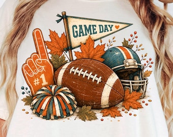 PNG de día de partido de fútbol, PNG de aficionado al fútbol, diseño de sublimación de fútbol de otoño, imágenes prediseñadas de mamá deportista, descarga instantánea de PNG de día de partido de otoño