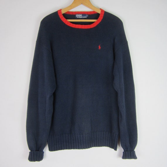 Vintage Polo Ralph Lauren Mens Medium Navy Blue R… - image 3