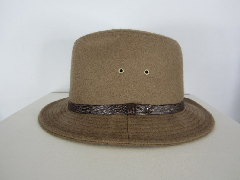Vintage Stetson Brown Fedora Hat Union Mens Large Made In USA Etsy