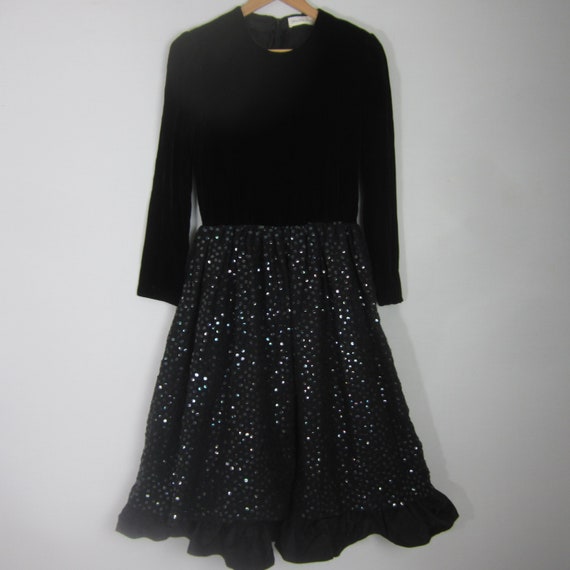 Vintage Saks Fifth Avenue Womens Small Black Velv… - image 2