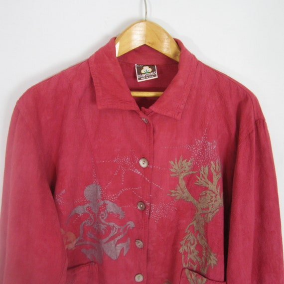 Vintage California Drawstrings Womens XL Pink Red… - image 1