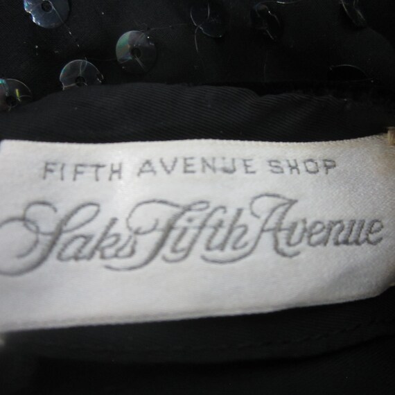 Vintage Saks Fifth Avenue Womens Small Black Velv… - image 3