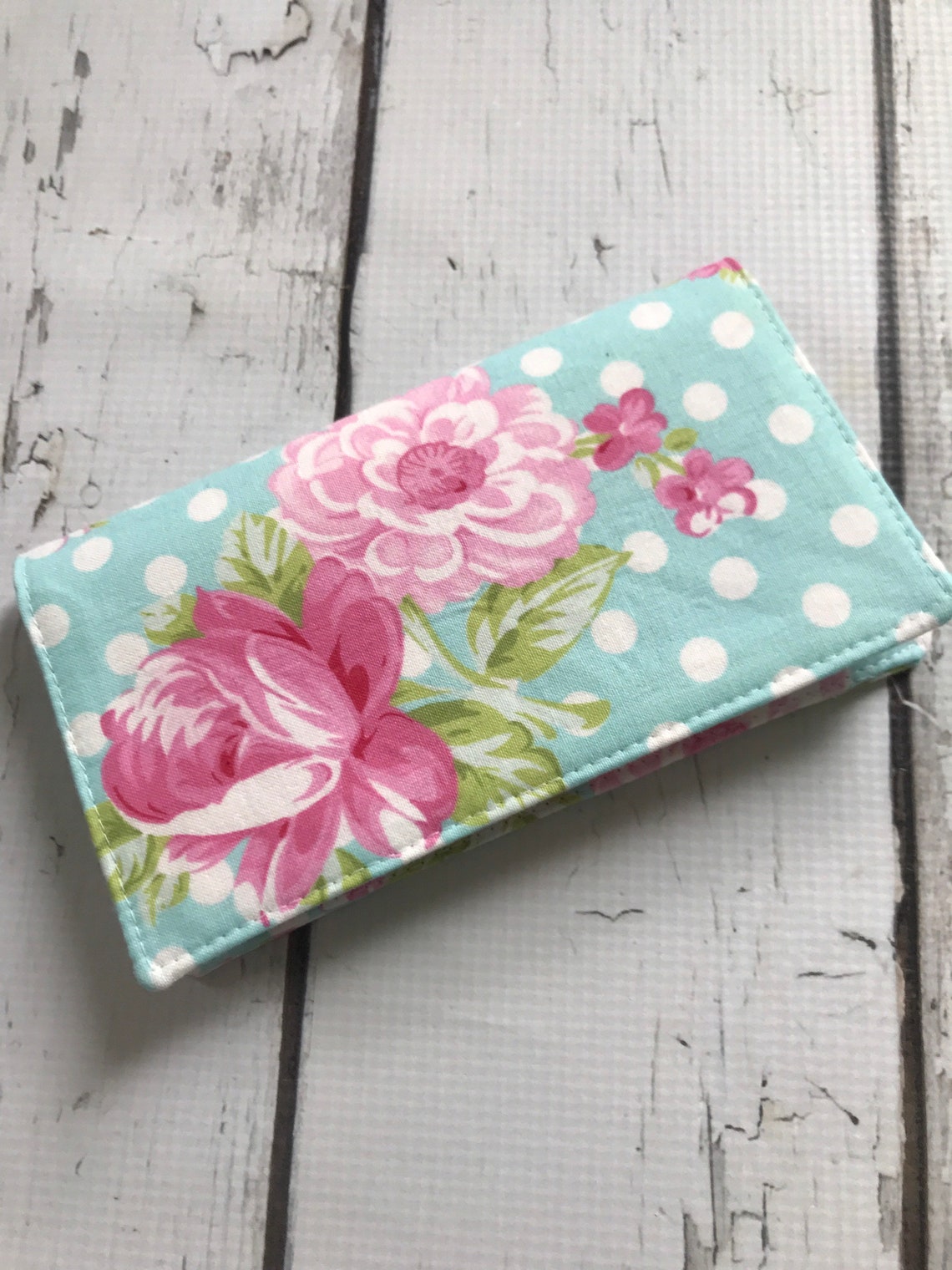 NEW Designer Floral Fabric Checkbook Cover check register Etsy