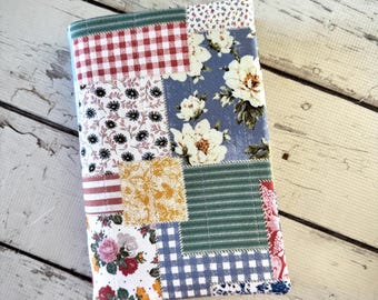 Custom Quilted Bible Cover: Country Patchwork Cotton, Made to Order