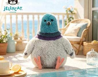 Jellycat Ryan Pigeon Plush Toy, Chonky Stuffed Animal, Soft Birdie Decor Kawaii Plush Gift