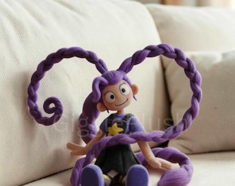 Peluche de Lily Lovebraids – Muñeca de terror inspirada en Poppy Playtime, artículo de colección para fans de los videojuegos.