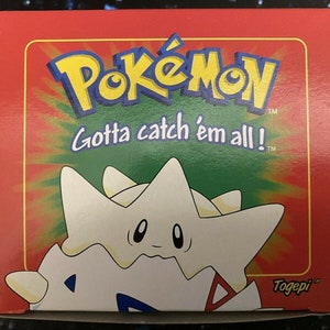 Tarjeta coleccionable Togepi de oro de 23 quilates de edición limitada de Pokémon rojo Burger King - Vtg 1999