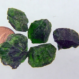 Russian  Natural Rough georgeous Green Chrome diopside  0248R