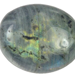 Natural Labradorite Palmstone 48mm x 38mm x 23mm Free Form Healing Worry Pocket Stone With Bag 9289K