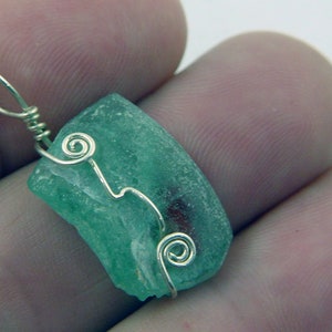 Antique Iridescent 1st Century Roman Glass Bead Pendant Necklace tempP