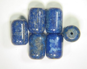Natural AAA Afghanistan Lapis Lazuli 10 x 15mm Barrel Beads Lapidary 0465E
