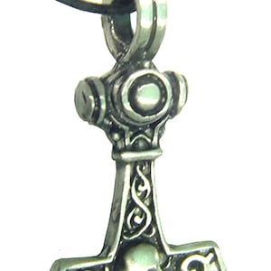 Thor&#39;s Hammer Necklace Pewter Pendant Viking Mjollnir Norse Odin 1854B