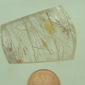 Natural High Grade Brazilian Rutilated Quartz Cabochon Gemstone  Lapidary 4710P