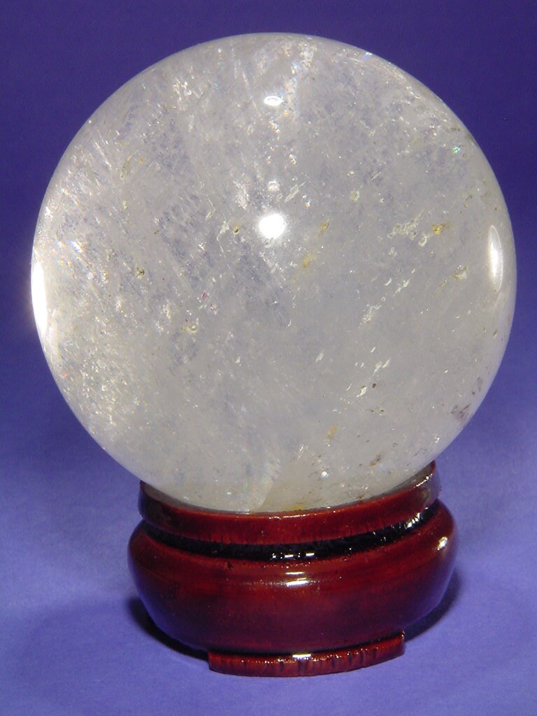 Clear Quartz 63mm Sphere With Stand Lapidary Stone Healing