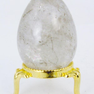 Smokey Quartz Egg 48mm X 34mm with stand   lapidary  1508R