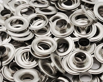 CS osborne 00 grommets nickel plated  1 gross (144 fronts and 144 backs)