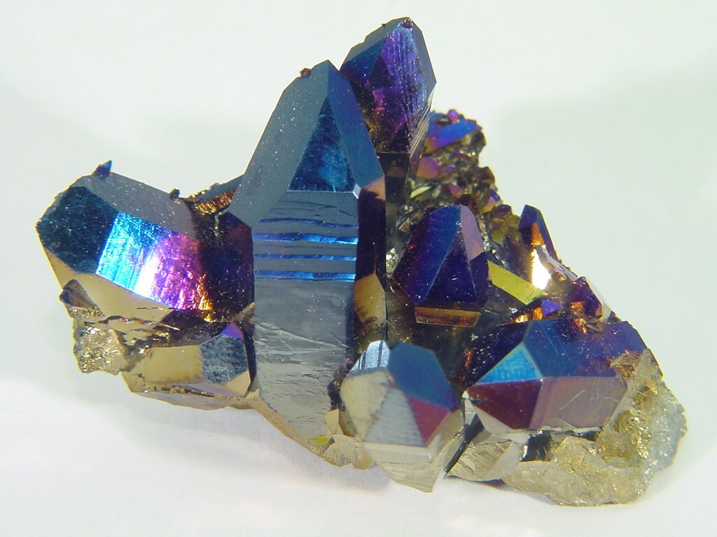 Natural Raw Quartz Cluster Cobalt Aura Fume Plated 51mm Etsy