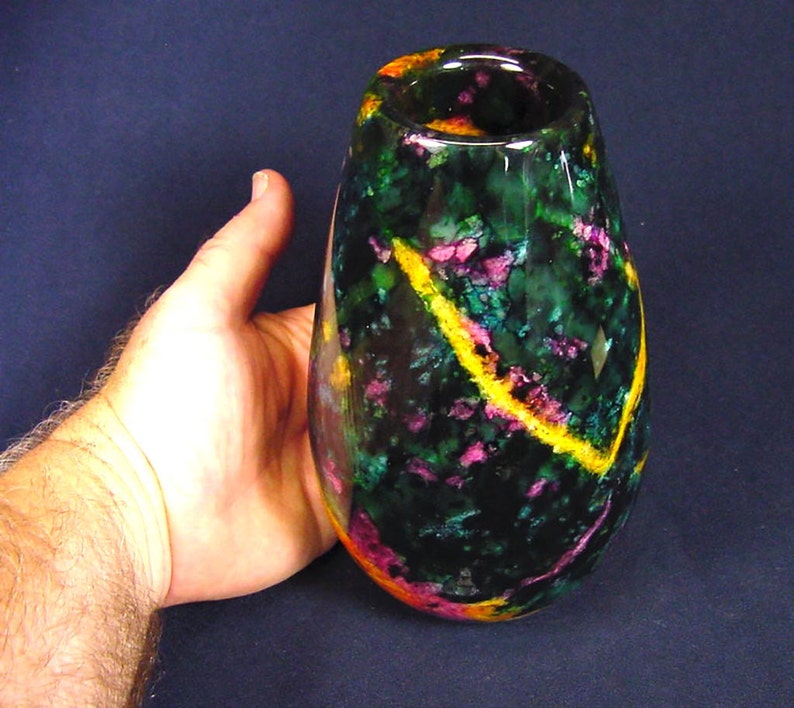 7 Color Serpentine Jade Vase Urn Sculpture 3623K abe Etsy