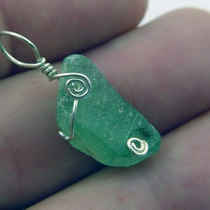Antique Iridescent 1st Century Roman Glass Bead Pendant Necklace tempP