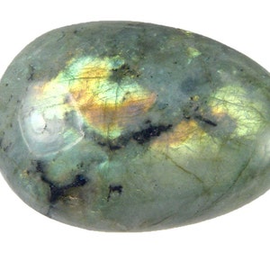 Natural Labradorite Palmstone 48mm x 34mm x 20mm Free Form Healing Worry Pocket Stone With Bag 9295K