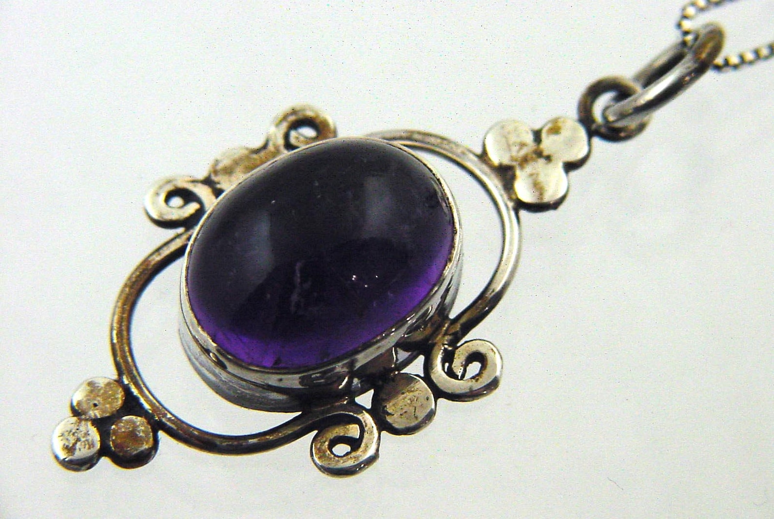 Vintage Amethyst Pendant Sterling Silver Stamped .925 and Etsy