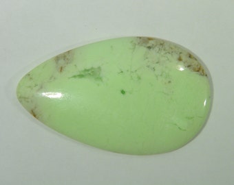 Real All Natural Australian Lemon Chrysophrase ( Magnesite ) Finished Cabochon 3021D