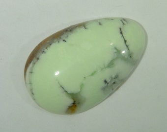 Real All Natural Australian Lemon Chrysophrase ( Magnesite ) Finished Cabochon 3017D
