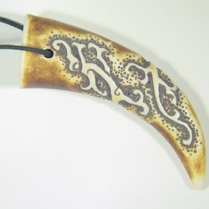 Collar con colgante en forma de garra de colmillo tribal, 2/10 piezas, pagano, 3301D