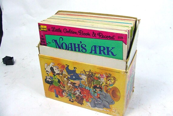 Vintage 1970s Walt Disney Read-along Book and Record Set of 19