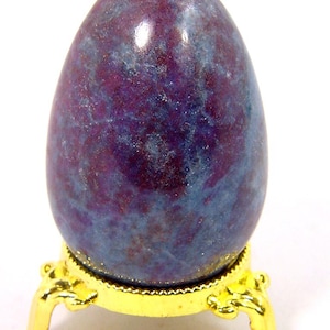 Ruby In Kyanite Healing Crystal 2 7/8&quot;  Egg Fertility Lapidary 2186P