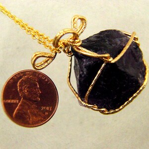 Two Pendants Rough Rose Quartz and Amethyst With Chain 7933P
