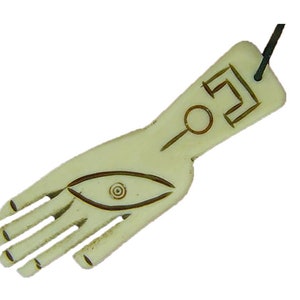WHOLESALE All Seeing Hand Eye Bovine bone pendant necklace 0967C