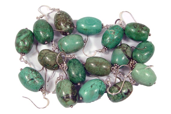 Wholesale 18 piece Sterling Silver Hook Turquoise Ear Rings 1977R abe