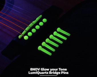 8NOV Glow-in-the-Dark Guitar Bridge Pins | HiGrade Handmade Resin