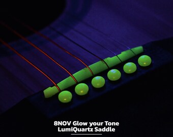 8NOV Glow-in-the-Dark Resin Guitar Saddle | HiGrade Handmade Resin