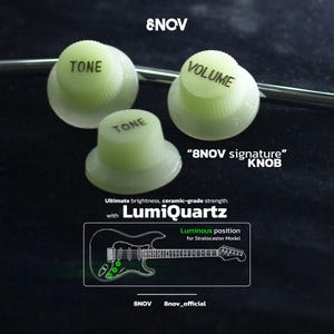 8NOV Signature LumiQuartz™ Guitar Knobs – Glow-in-the-Dark Electric Guitar&Bass Parts