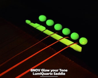 8NOV Glow-in-the-Dark Resin Guitar Saddle | HiGrade Handmade Resin