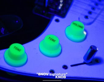 8NOV Signature LumiQuartz™ Guitar Knobs – Glow-in-the-Dark Electric Guitar&Bass Parts