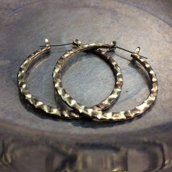 Vintage Hoop Earrings Big Hoop Earrings Gold Hoop