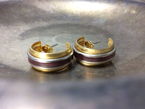 Vintage Hoop Earrings Small Hoop Earrings Gold Hoo