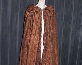 Brown 3/4 length Silk Cloak